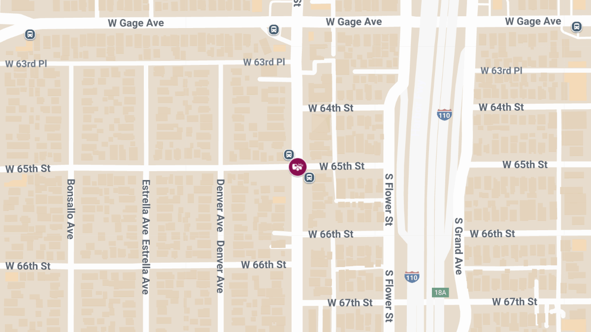 Traffic Accident with Injuries at W 65th St & S Figueroa St