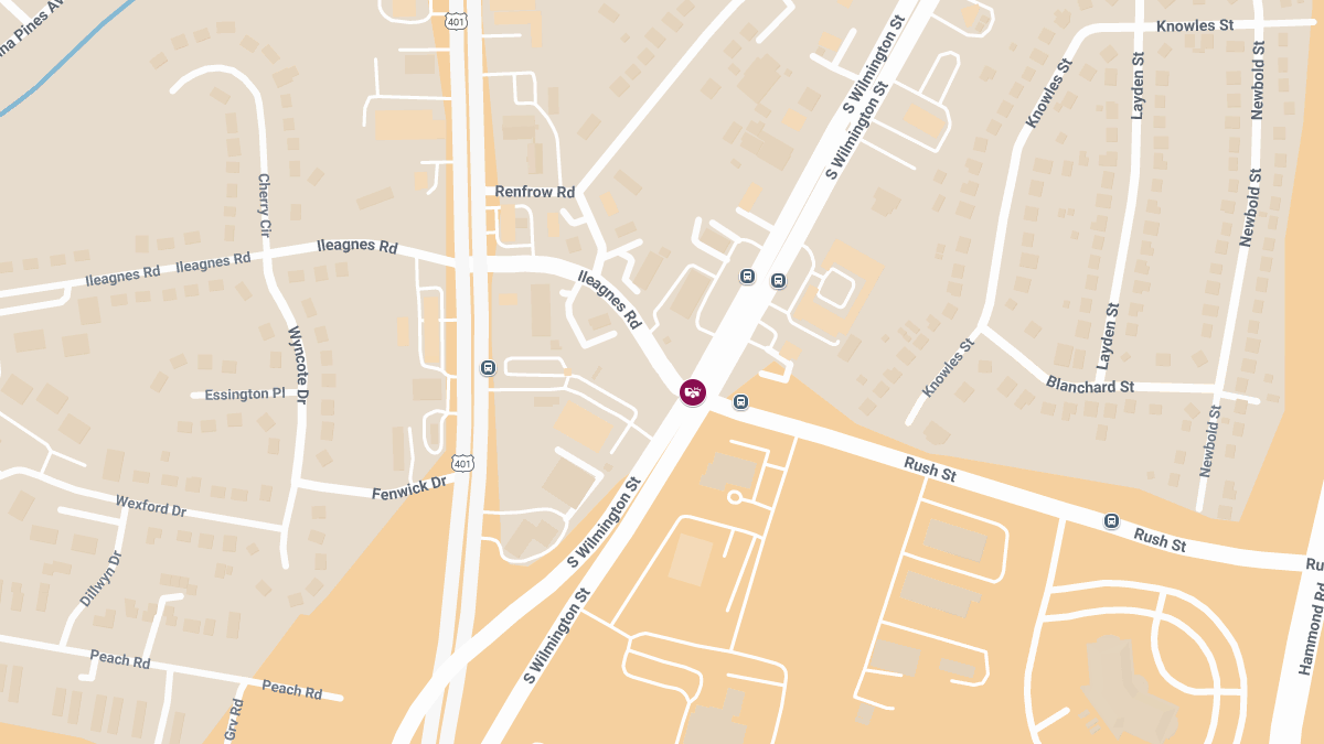 Traffic Collision With Injuries at Rush St & S Wilmington St