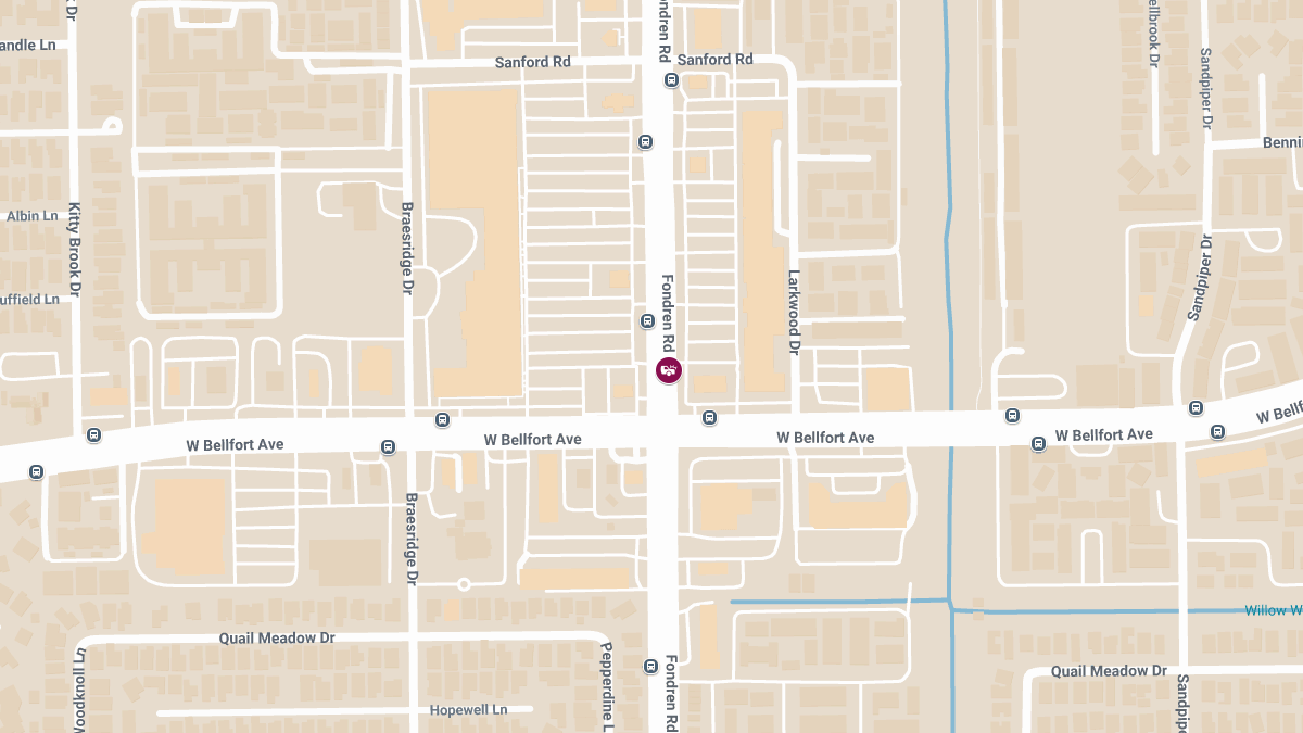 Traffic Collision With Injuries on Fondren Rd