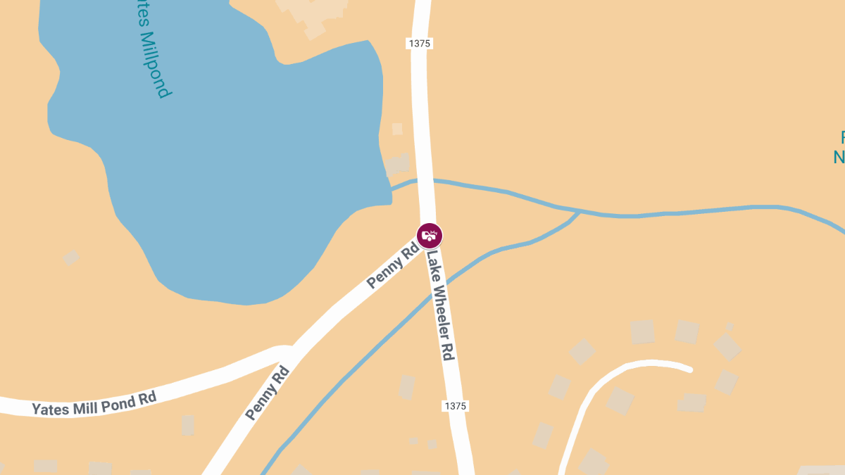 Traffic Collision at Lake Wheeler Rd & Penny Rd Causes Injuries