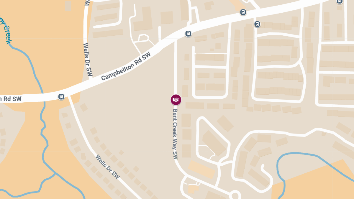 Traffic Collision with Injuries at 1993 Bent Creek Way SW