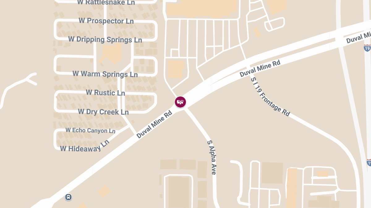 Traffic Incident at S Alpha Ave & W Duval Mine Rd