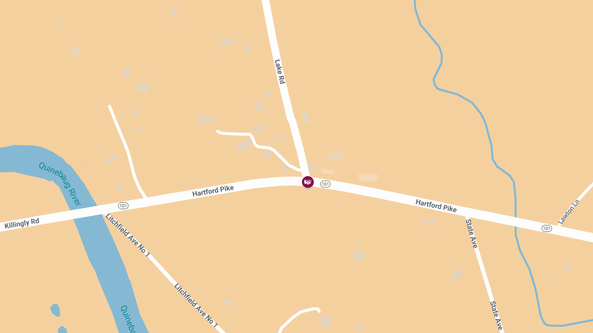 Two-Car Accident on Hartford Pike at Lake Rd