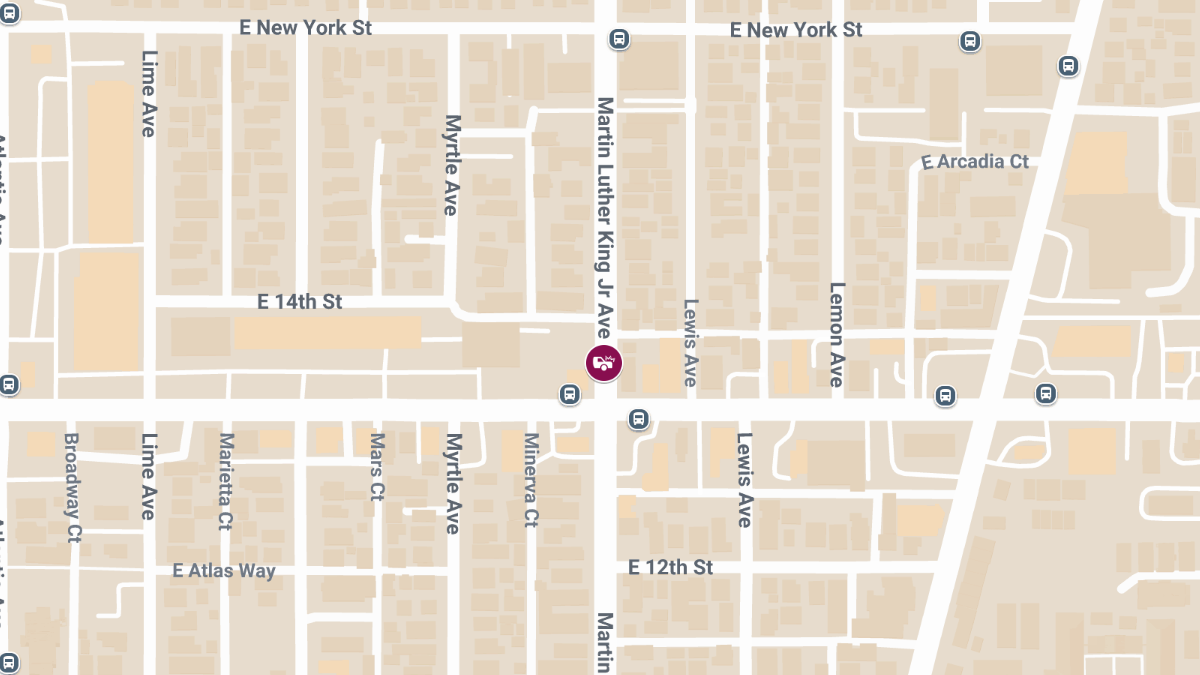 Two-Car Crash With Injuries at 1450 Martin Luther King Jr Ave