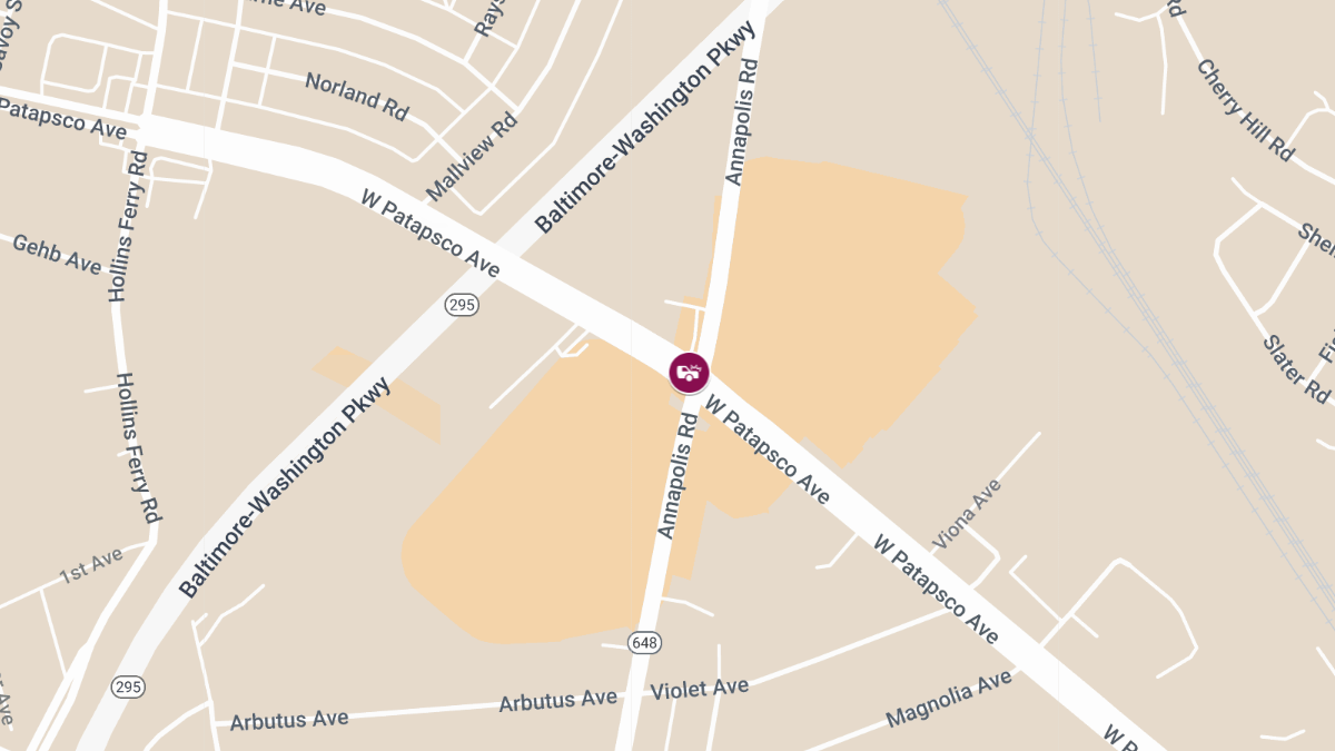Two-Car Crash with Injuries at Annapolis Rd & W Patapsco Ave