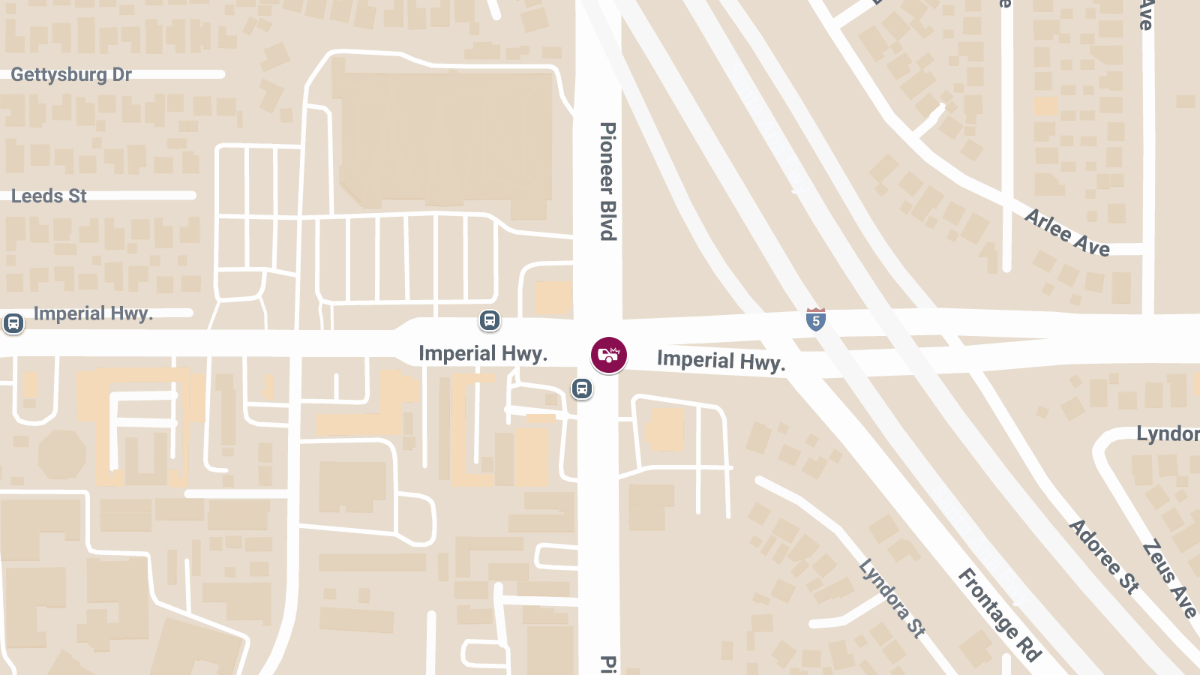Two-Car Crash with Injuries at Imperial Hwy & Pioneer Blvd
