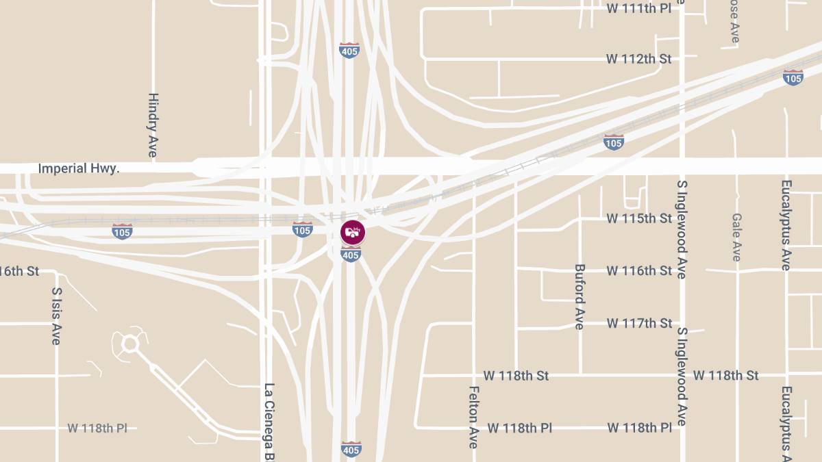 Two Hospitalized After Wrong-Way Crash on I-405 Near Imperial Hwy