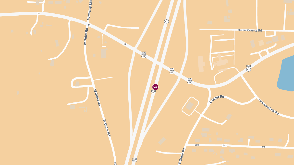 Two Injured in Crash on Highway 67