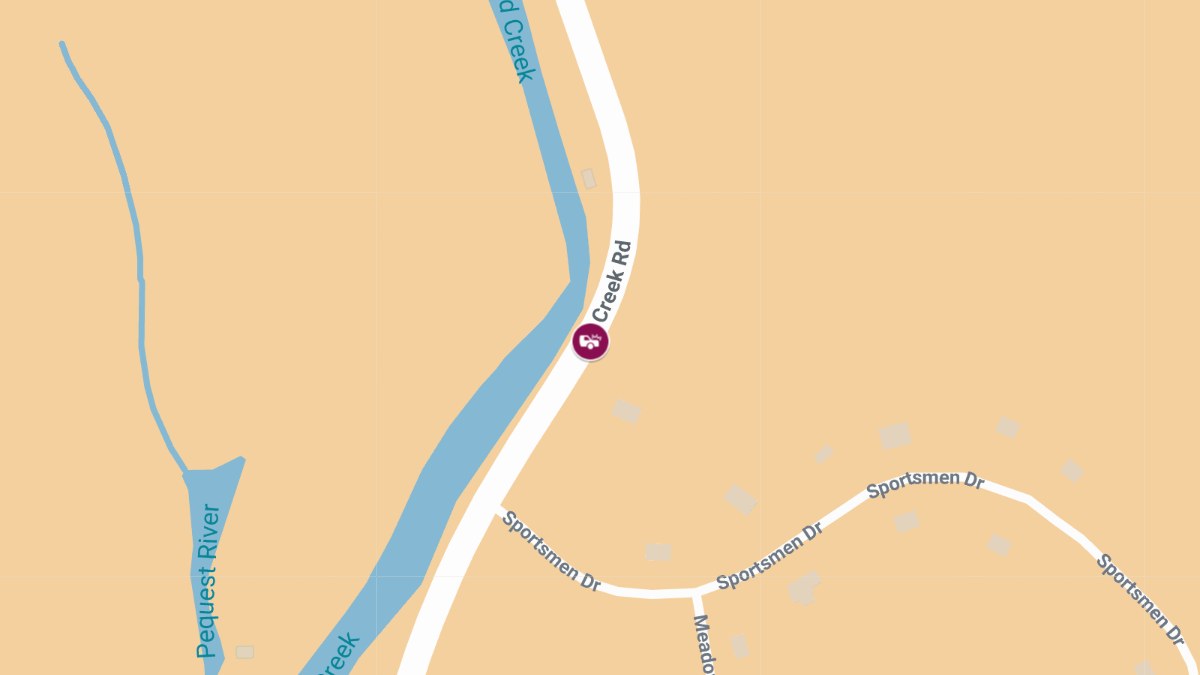 Two Injured in Two-Vehicle Crash on Creek Rd