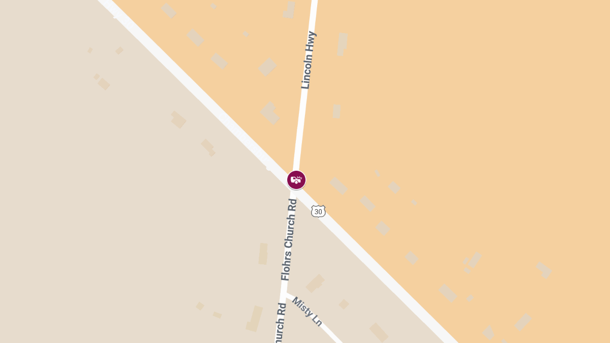 Two-Vehicle Collision with Injuries at Chambersburg Rd & Flohrs Church Rd