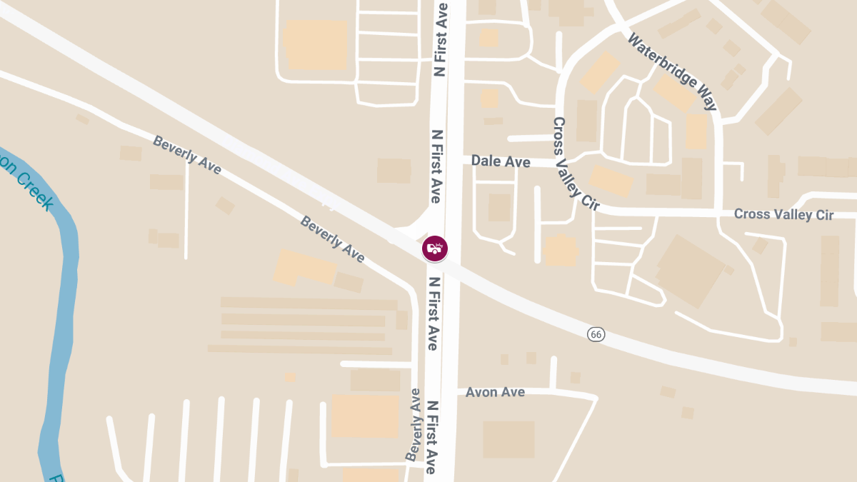 Two-Vehicle Collision with Injuries at Diamond Ave & N 1st Ave
