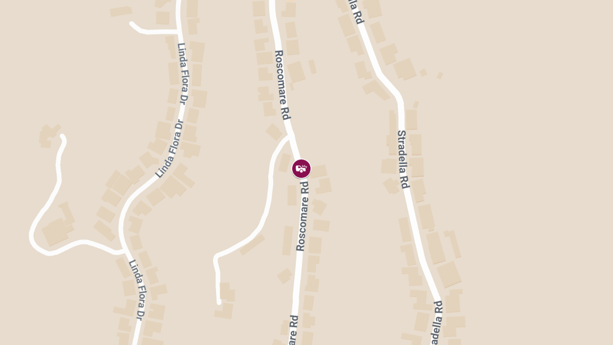 Two-Vehicle Collision with Injuries on Roscomare Rd