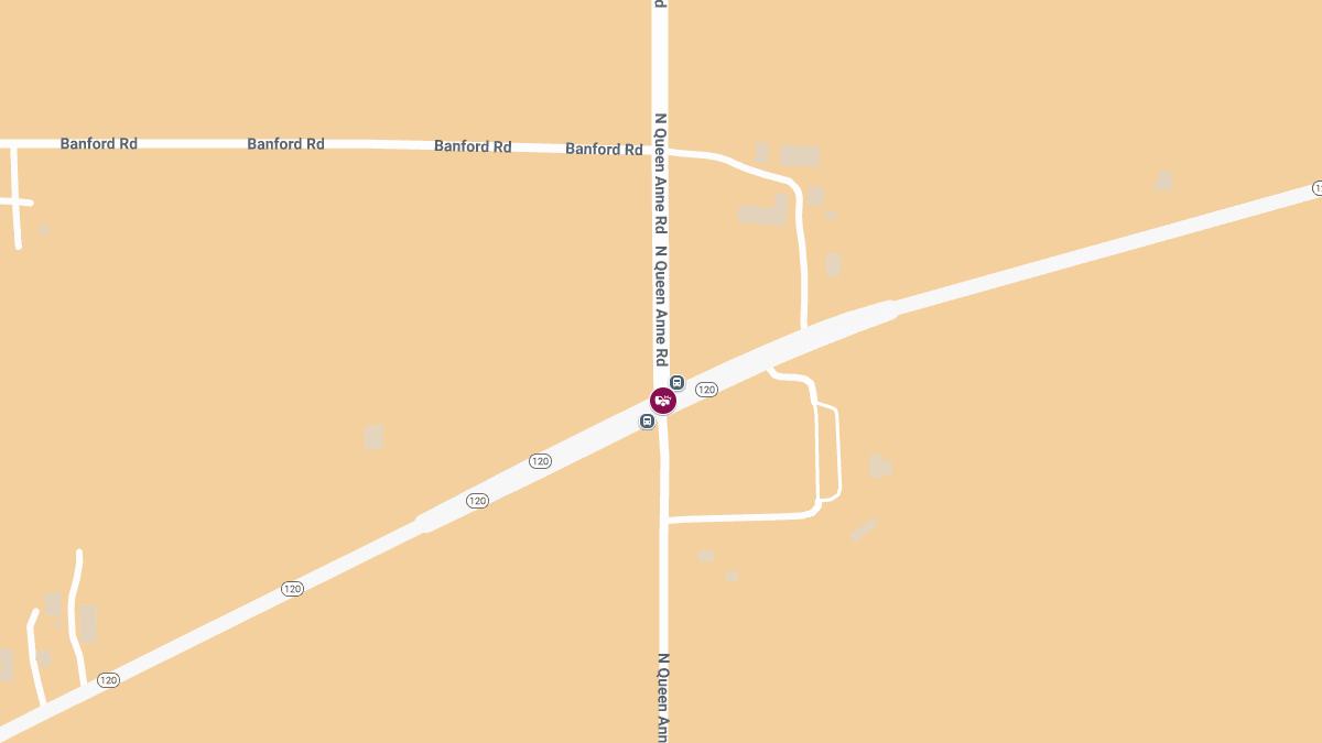 Two-Vehicle Crash With Injuries at Rt 120 & Queen Anne Rd