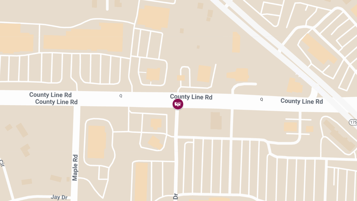 Two-Vehicle Crash at County Line Rd & Bancroft Dr Causes Injuries