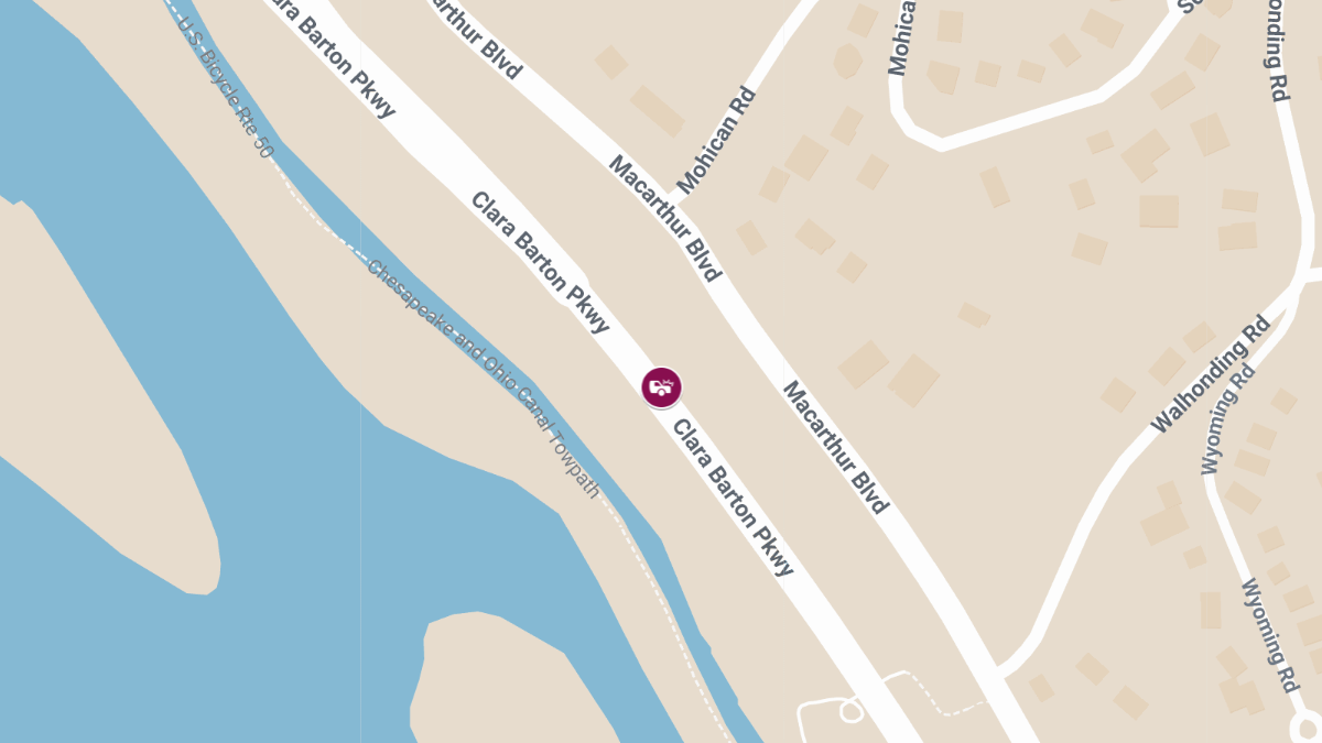 Two-Vehicle Crash on Clara Barton Pkwy Results in Injuries