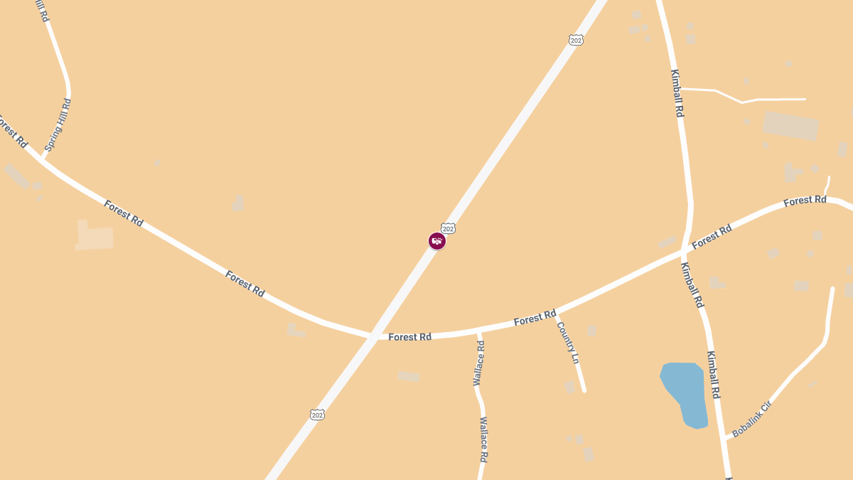 Hancock, NH – Two-Vehicle Crash on Rte 202 Leaves One Car in Woods