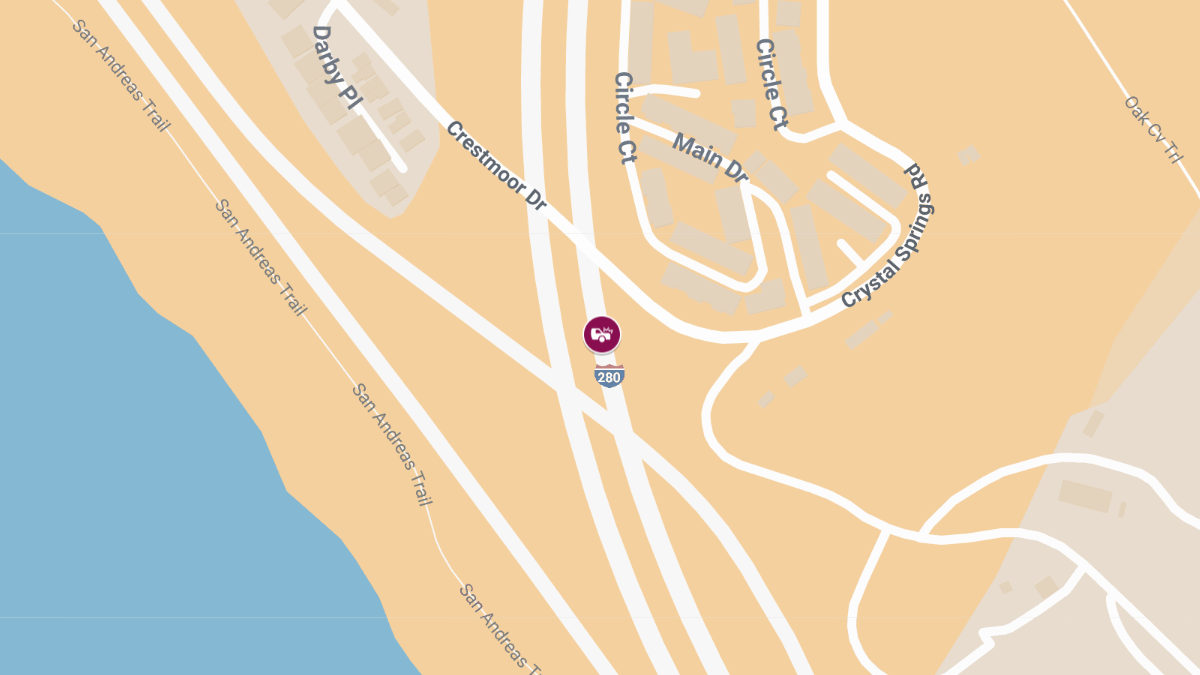 Two-Vehicle Crash on SB I-280 Near Crystal Springs Rd Causes Injuries