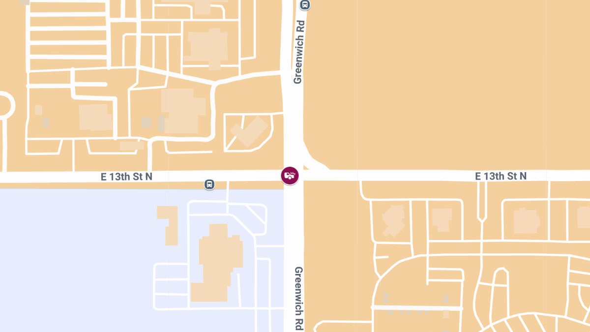 Two-Vehicle Crash with Injuries at 13th St & Greenwich Rd