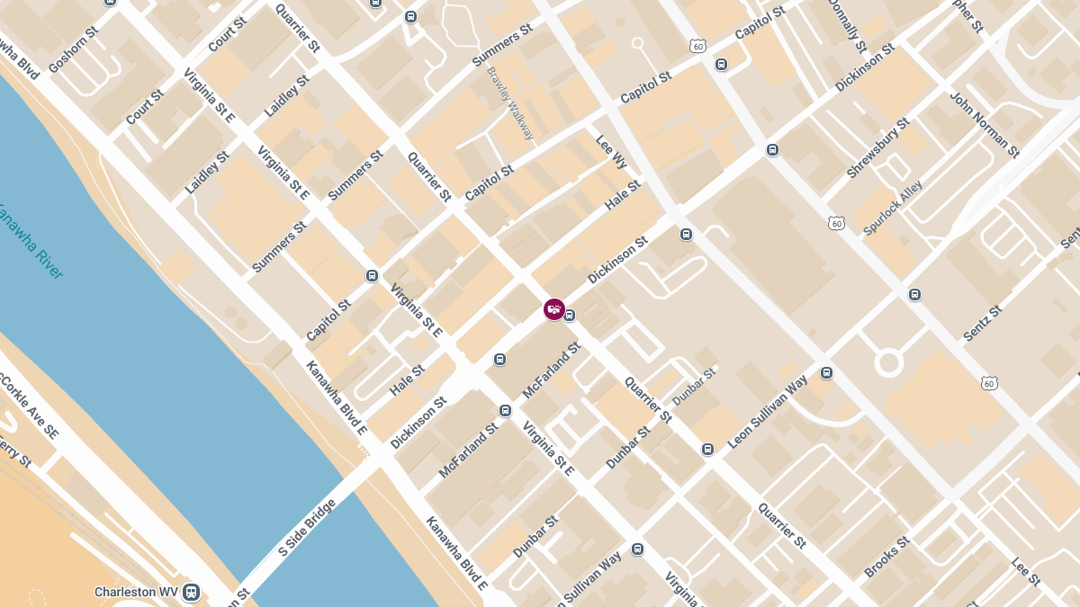 Two-Vehicle Crash with Injuries at Quarrier St & Dickenson St