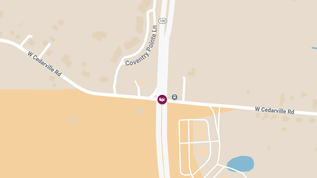 Two-Vehicle Crash with Injuries at SB Pottstown Pike & W Cedarville Rd