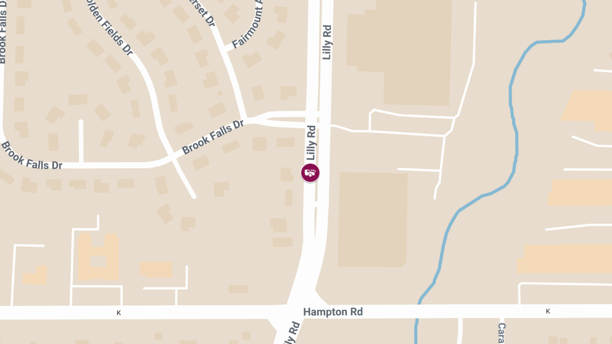 Two-Vehicle Crash with Injuries on Lilly Rd Near Hampton Ave