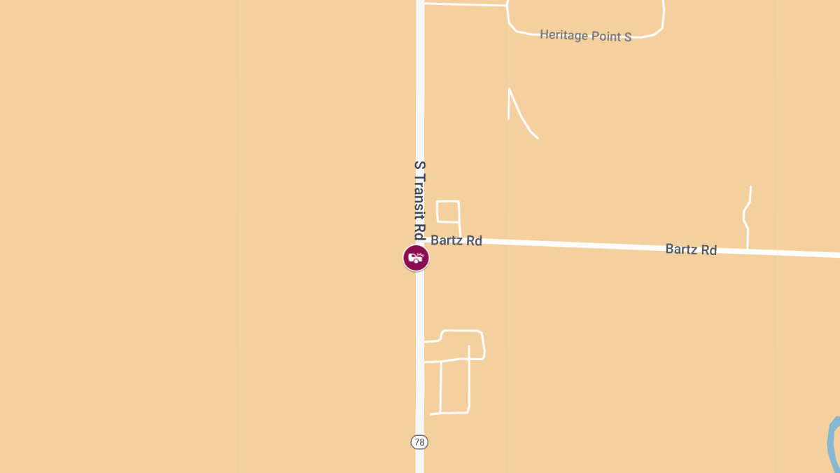 Two-Vehicle Crash with Possible Injuries on S Transit Rd at Bartz Rd