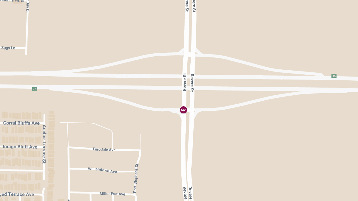 Vehicle Accident at Revere St & CC-215 Causes Injuries