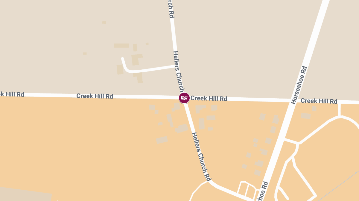 Vehicle Accident with  Injuries Reported at Hellers Church Rd & Creek Hill Rd