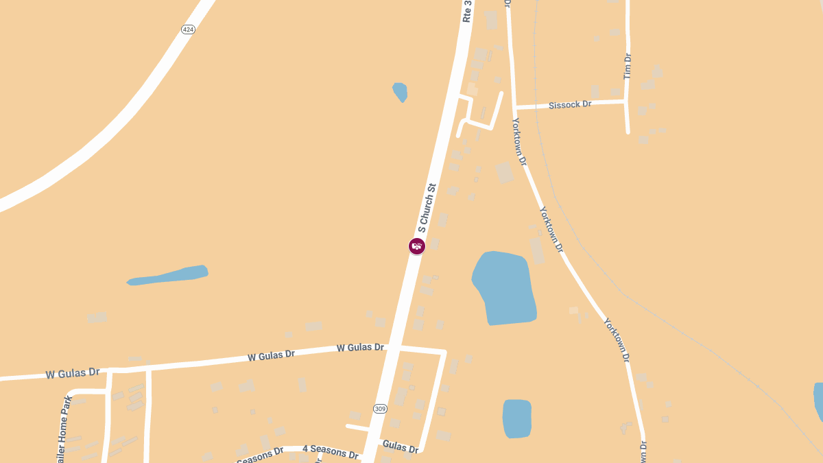 Vehicle Accident with Injuries at 1049 South Church St