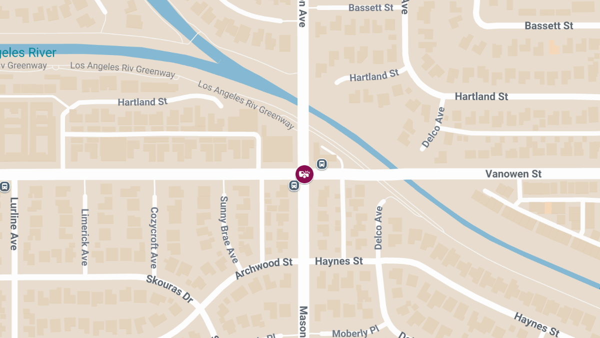 Vehicle Accident with Injuries at Mason Ave & Vanowen St