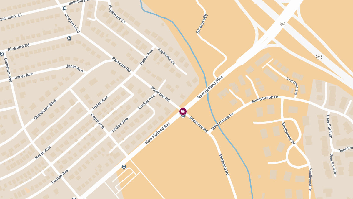 Vehicle Accident with Injuries at Pleasure Rd and New Holland Ave