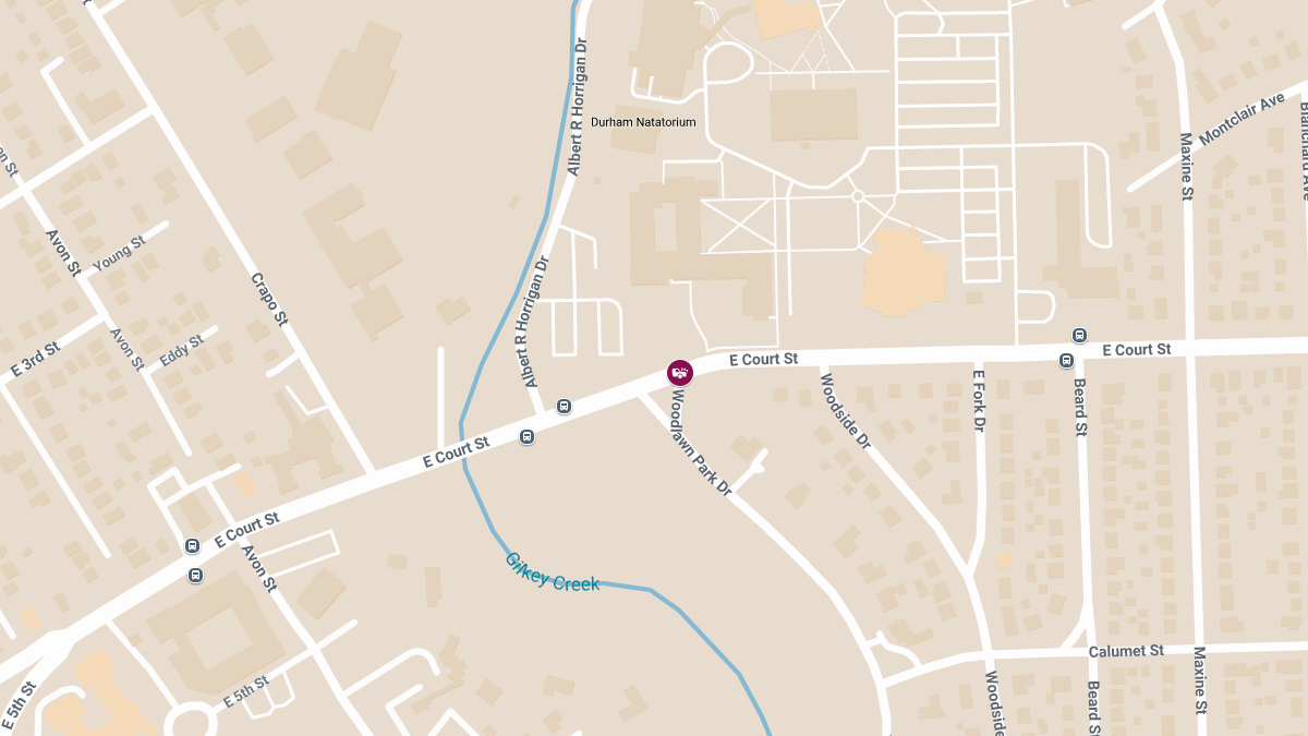 Vehicle Accident with Injuries at Woodlawn Park Dr & E Court St