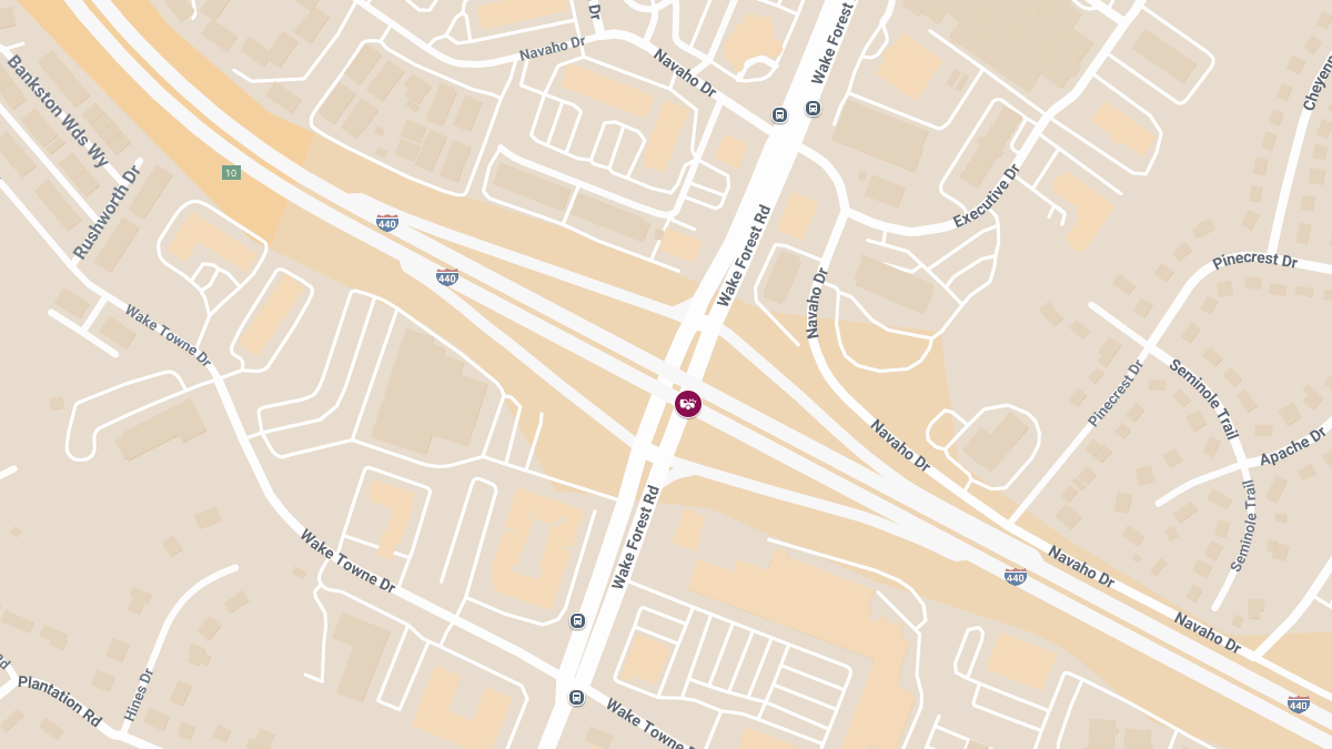 Vehicle Accident with Injuries on I-440 Eastbound at Wake Forest Rd