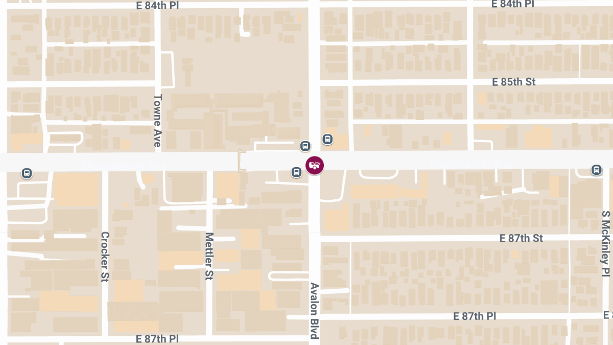 Vehicle Collision With Injuries at Avalon Blvd & E Manchester Ave