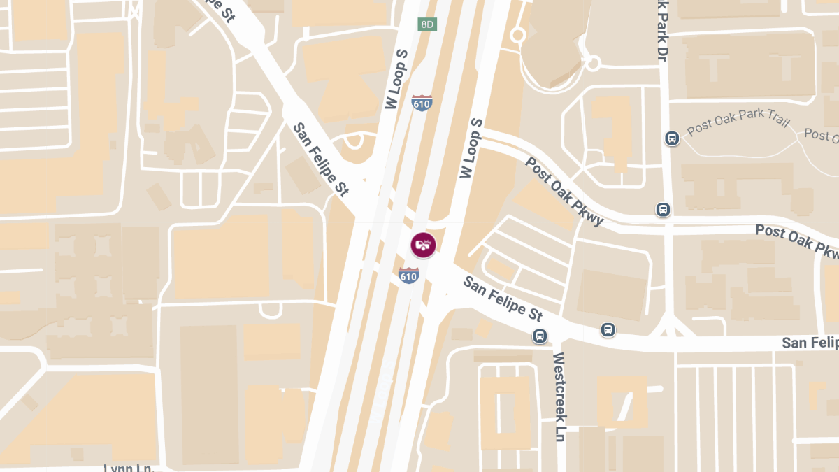 Vehicle Collision with Injuries at I-610 N & San Felipe St