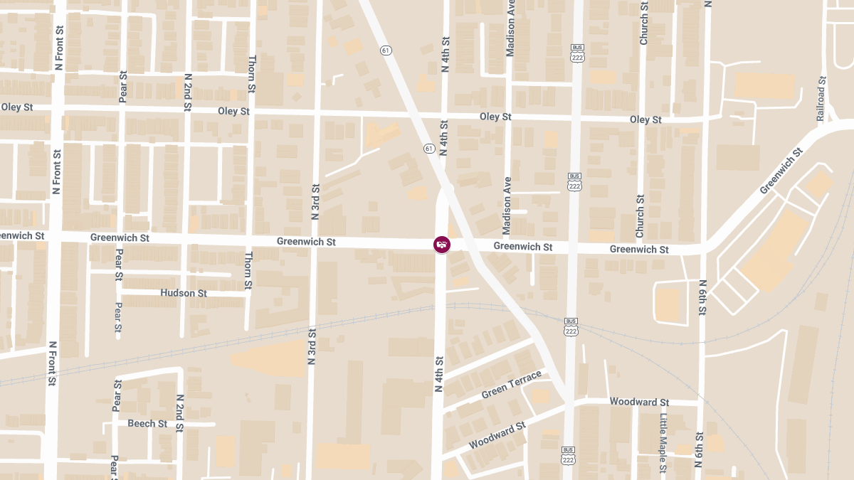 Vehicle Collision with Injuries at N 4th St & Greenwich St