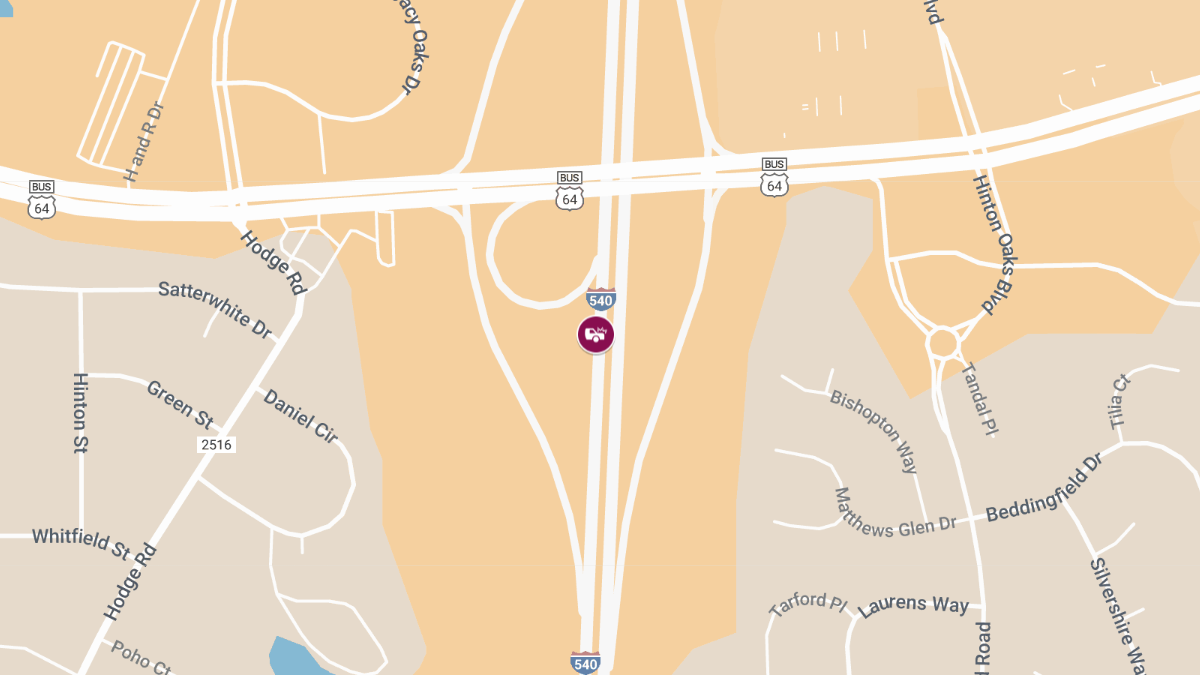 Vehicle Collision with Injuries on I-540 West Near Knightdale Blvd