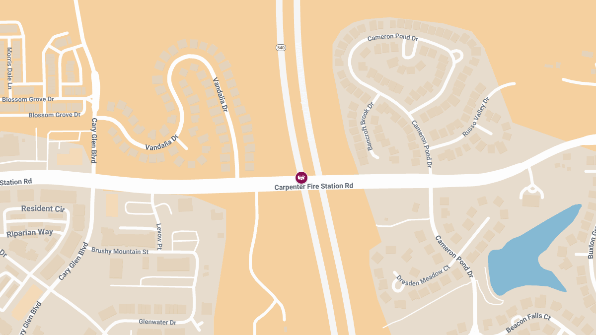 Vehicle Collision with Injuries on NC 540 Northbound at Carpenter Fire Station Rd