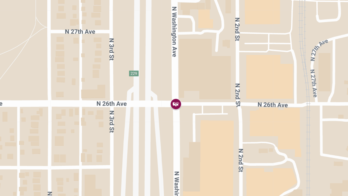 Vehicle Crash at 26th Ave N & Washington Ave N Causes Injuries