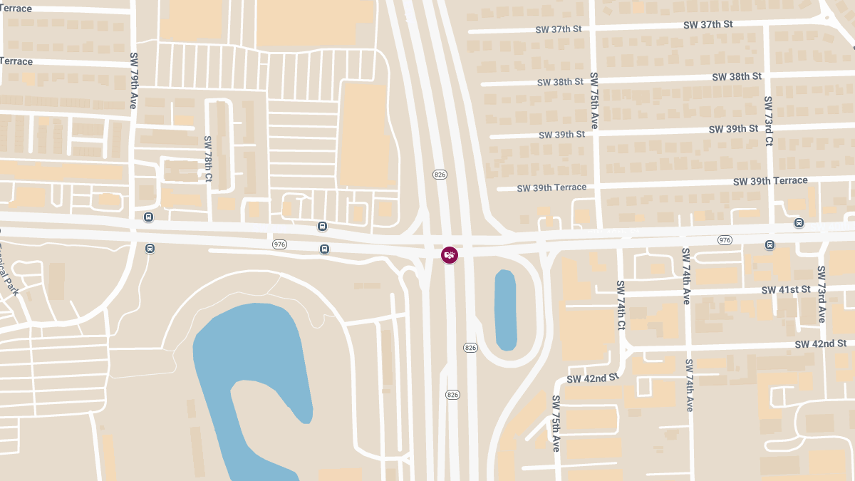 Vehicle Crash on SR-826 NB at WB Bird Rd